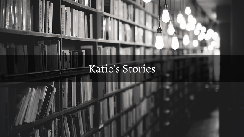 Text: Katies books Image: a book shelf