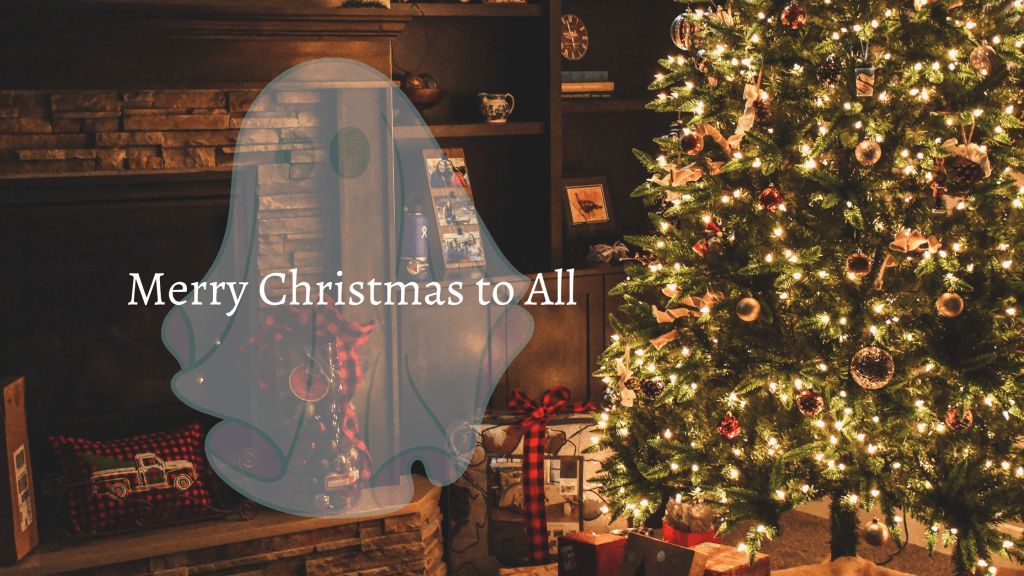 Merry Christmas image of tree and ghost